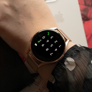 SMARTWATCH DAMSKI POLSKIE MENU EKG GLUKOZA CIŚNIENIE ROZMOWY AMOLED 2paski