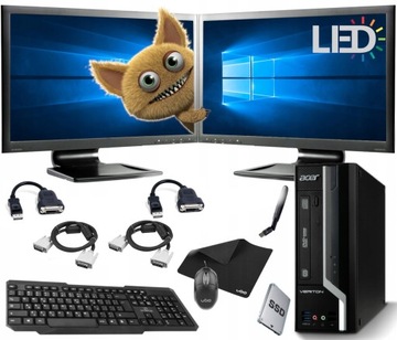 ZESTAW Z DWOMA MONITORAMI X6630G i5 240 SSD WIN11