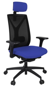 Fotel Biurowy GROSPOL Valio BS HD Siatka Niebieski