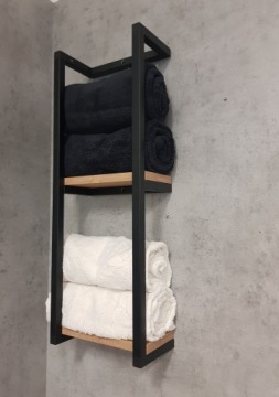 LOFT НАСТЕННАЯ ВЕШАЛКА ДЛЯ ПОЛОТЕНЕЦ С ПОЛКАМИ, дуб