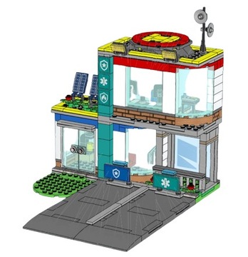 LEGO City 60371 Здание больницы, парковка для автомобилей