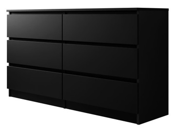 KOMODA z szufladami MONZA M6 140 - kolor Czarny