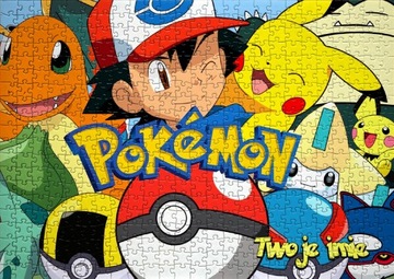 Puzzle+ imię Pokemon Detektyw Pikachu A4 70 el - RÓŻNE WZORY
