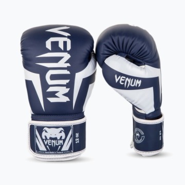 Боксерские перчатки Venum Elite, синие, 14 унций
