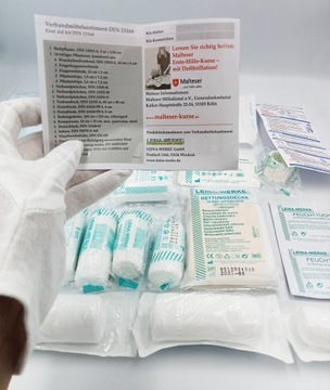 ОБОРУДОВАНИЕ ДЛЯ АПТЕЧКИ ПЕРВОЙ ПОМОЩИ DIN 13164