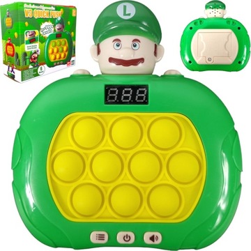 KONSOLA POP IT SUPER MARIO GRA ELEKTRONICZNA ANTYSTRESOWA 999 POZIOMÓW LCD