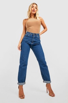 NASTY GAL SPODNIE MOM JEANS SLIM B21 XXJ__XXS