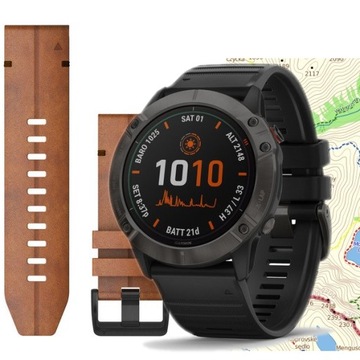 Garmin Fenix ​​6X Pro Solar Edition — умные часы с черной резиной P