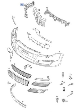 VÝZTUHA DRŽÁKY NÁRAZNÍKU KOMPLET OPEL ASTRA H 1406547 / 1406548