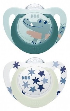 Силиконовая соска NUK Star Day & Night 18-36 м