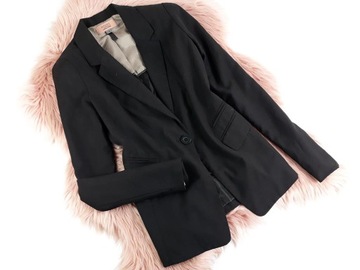 BERSHKA CZARNY KLASYCZNY ELEGANCKI ŻAKIET MARYNARKA BLAZER 38/40 M/L (