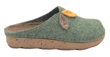 INBLU KAPCIE FILCOWE KLAPKI DAMSKIE ED13 BAMBOSZE DOMOWE LEKKIE ZIELONE 38