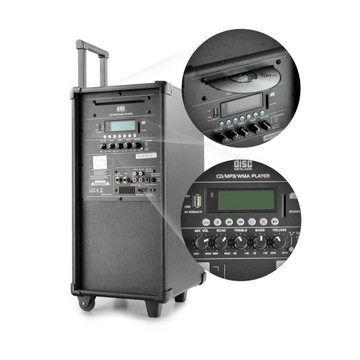 Активная колонна с батарейным микрофоном CD MP3 мощностью 160 Вт