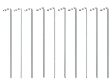 ШПИЛЬКИ ДЛЯ ТЕНТА КРЕПЛЕНИЕ ЯКОРНЫХ ЗВЕЗД СТАЛЬ 22см 10шт КРЮК ШПИЛЬКИ