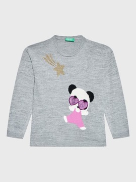 UNITED COLORS OF BENETTON Sweter 1170H100G Szary Regular Fit