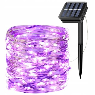 100 Led 10 M Lampki Solarne Ogrodowe Żarówka Lampa