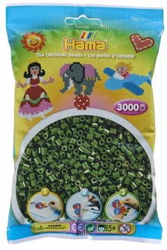 KORALIKI HAMA MIDI 3000 201-102 KOLOR ZIELEŃ LASU