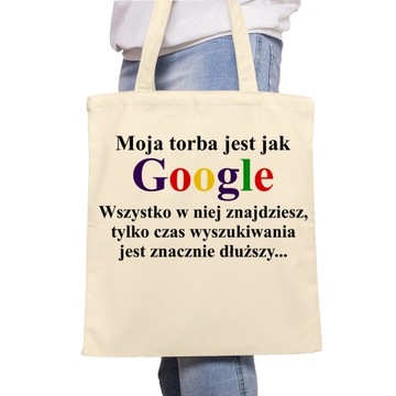 Moja torba jest jak google - torba - natural
