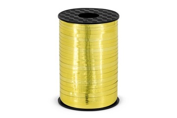 WSTĄŻKA POLIPROPYLENOWA PP METALICZNA 0,5cm/225m do balonów ZŁOTA