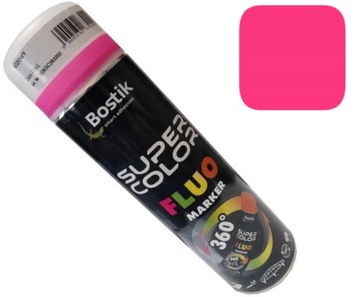 BOSTIK FLUOMARKER 360° FARBA GEODEZYJNA FLUORESCENCYJNA RÓŻOWA 500ML