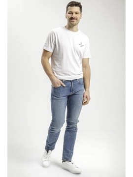 CROSS JEANS SPODNIE MĘSKIE GREG REGULAR FIT Proste Długie Bawełna 40/32