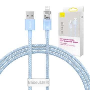 BASEUS KABEL PRZEWÓD SZYBKO ŁADUJĄCY USB-A DO LIGHTNING IPHONE PD 2,4A 1M