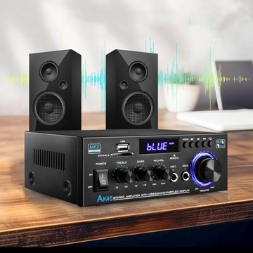 МИНИ-УСИЛИТЕЛЬ, ПРИЕМНИК BLUETOOTH, 2-КАНАЛЬНЫЙ УСИЛИТЕЛЬ HIFI, ФУНКЦИЯ FM