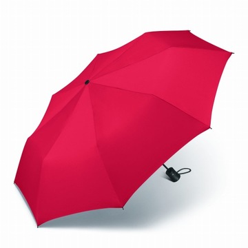 Parasol Happy Rain Mini krótki Automatycznie otwierany kieszonkowy Czerwony