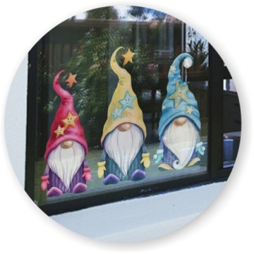 МНОГОРАЗОВЫЕ наклейки «Рождественские гномы» с гномами