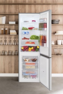 Lodówka AMICA FK299.2FTZXAA 180cm Nofrost Srebrna