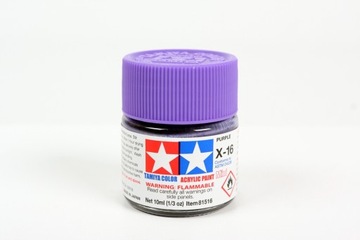 MODELARSKA FARBA AKRYLOWA FIOLETOWA POŁYSK TAMIYA 10ml X-16 PURPLE (GLOSS)
