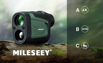 DALMIERZ LASEROWY LORNETKA LUPA GOLFOWA MYŚLIWSKI DO POLOWANIA ETUI ZOOM 6X