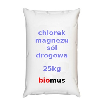 Sól drogowa CHLOREK MAGNEZU techniczny 25kg BIOMUS