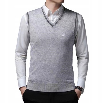 SWETER MĘSKI BEZ RĘKAWÓW KAMIZELKA