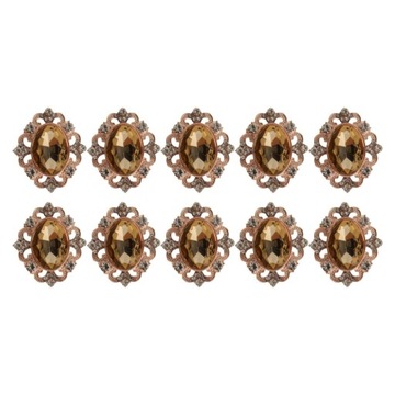10 Bling Rhinestone Shank Buttons 3.1Cmx2.6cm