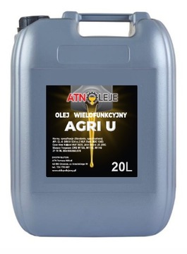 OLEJ HYDRAULICZNO-PRZEKŁADNIOWY AGROL U 20L - AGRI U - OLEJ WIELOFUNKCYJNY