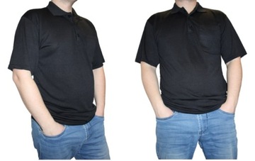 CZARNA * KOSZULKA * MĘSKA * POLO * Z KIESZONKĄ XL
