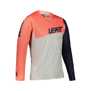 LEATT KOSZULKA ROWEROWA MTB GRAVITY 4.0 JERSEY CORAL KOLOR POMARAŃCZOWY/GRA