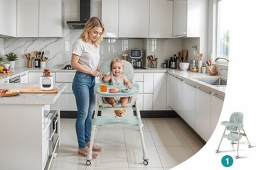 ДЕТСКИЙ СТУЛЬЧИК ДЛЯ КОРМЛЕНИЯ КАРАМЕЛЬ 4 В 1, СКЛАДНОЙ НА РЕМНЯХ, ПОДНОС