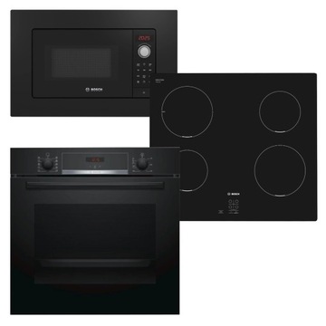 Zestaw Bosch Piekarnik HBA 534EB0 + Płyta PUG 611AA5E + Mikrofala BEL623MB3