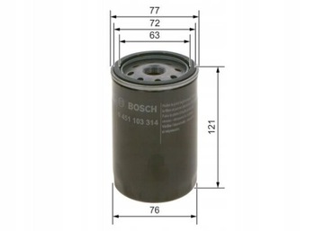 BOSCH 0 451 103 314 FILTR OLEJE SEAT VW AUDI SKODA