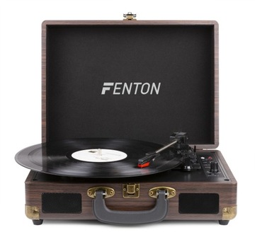 Gramofon w Walizce RP115B z USB AUX brąz