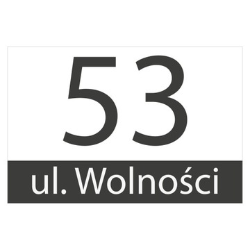 PIĘKNA! tabliczka adresowa na dom GREY PCW PVC