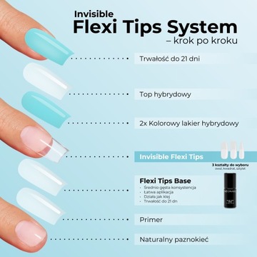 NEONAIL Tipsy elastyczne INVISIBLE FLEXI TIPS - 01 Clear Oval 300 szt.