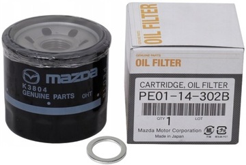 FILTR OLEJU MAZDA 1.5 2.0 2.5 PE0114302B + USZCZELKA 995641400 ORYGINAŁ