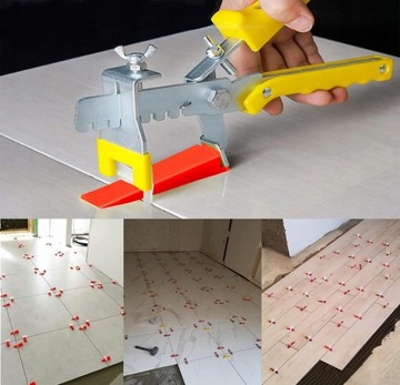 СИСТЕМА ВЫРАВНИВАНИЯ ПЛИТКИ ЗАЖИМЫ 2 ММ 500 ШТ + КЛИНЬЯ 100 ШТ БОЛЬШОЙ НАБОР