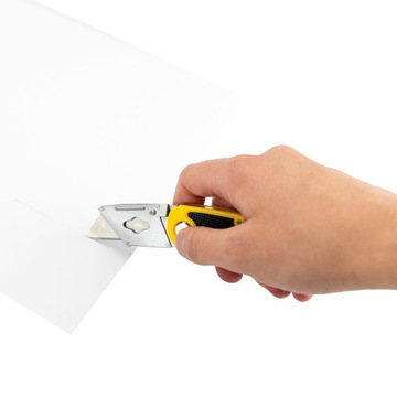 Нож гобеленовый складной + 5 лезвий, металлические трапециевидные двусторонние лезвия 18 мм.