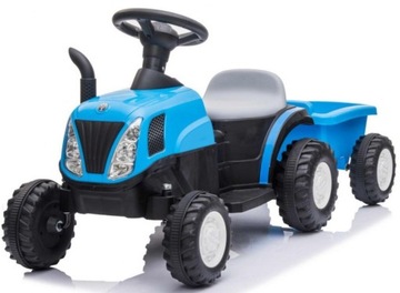 Traktor Na Akumulator z Przyczepą Niebieski