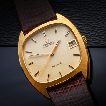 OMEGA DE VILLE 1972 AUTOMATIC DATE 162045 GOLD 18K 32MM/BOX