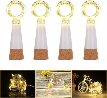Girlanda na butelki LED, lampki na butelki wina,